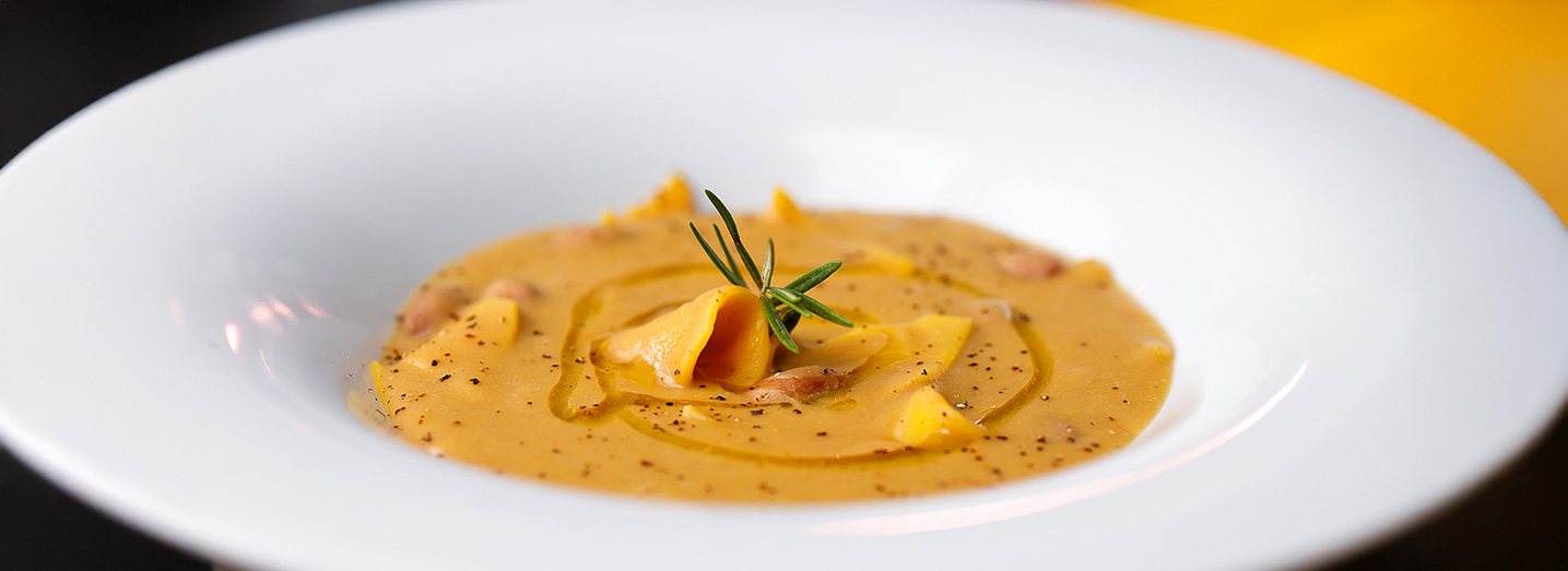Pasta e fagioli al rosmarino e maltagliati